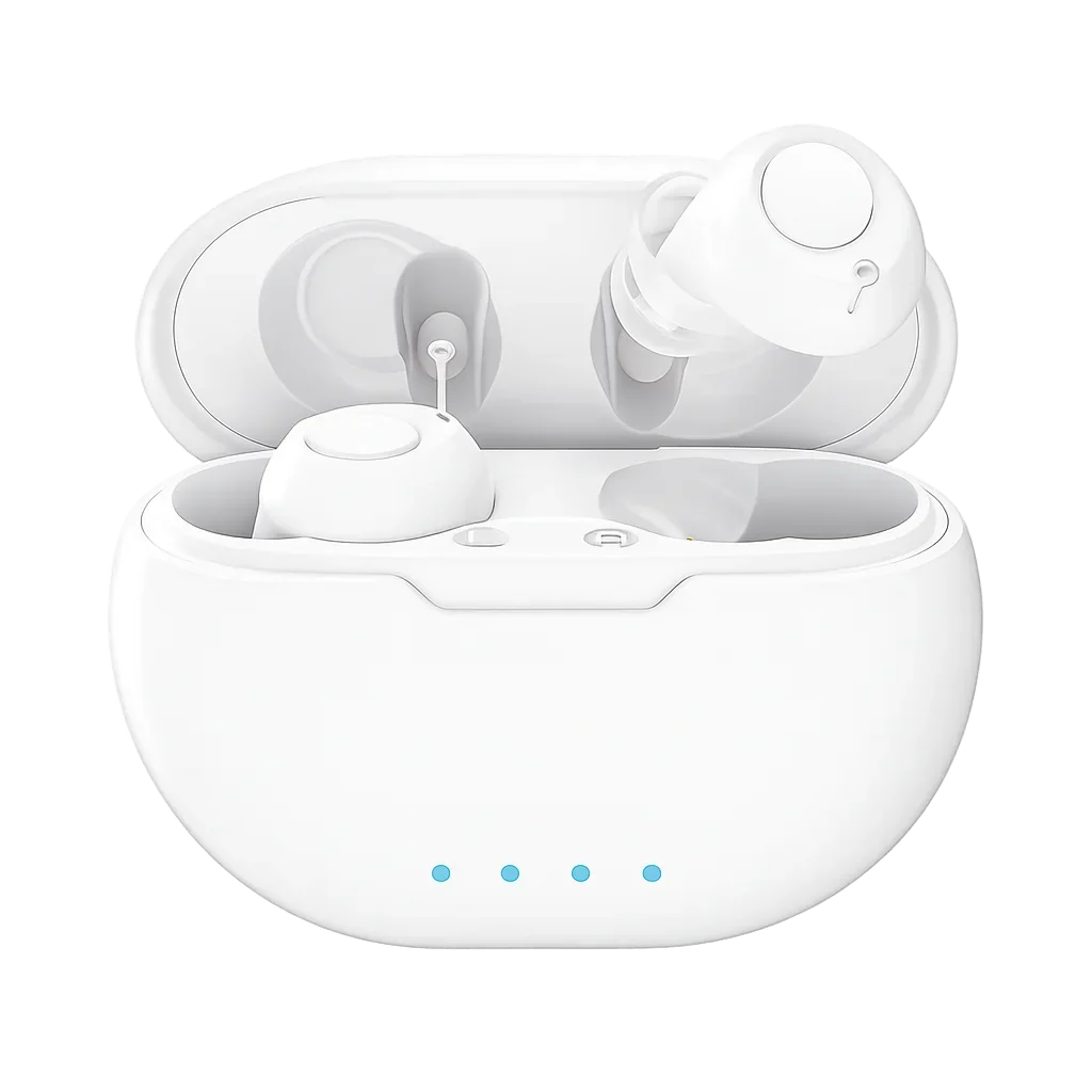 Sirnaigs OTC Hearing Aids for Seniors Rechargeable - Portable Power for Days, Noise Reduction & Comfort Fit with Magnetic Case for Clear Conversations